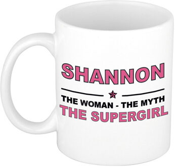 Bellatio Decorations Shannon The woman, The myth the supergirl pensioen cadeau mok/beker 300 ml