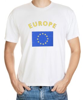 Bellatio Decorations Shirts met vlag van Europa Wit