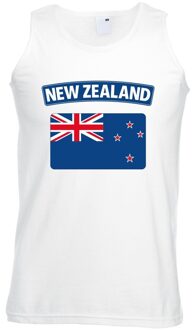 Bellatio Decorations Singlet shirt/ tanktop Nieuw Zeelandse vlag wit heren