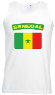 Bellatio Decorations Singlet shirt/ tanktop Senegalese vlag wit heren 2XL