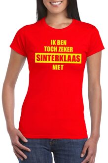 Bellatio Decorations Sint shirt rood Ik ben toch zeker Sinterklaas niet voor dames 2XL (44)