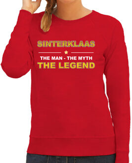 Bellatio Decorations Sinterklaas sweater / outfit / the man / the myth / the legend rood voor dames 2XL