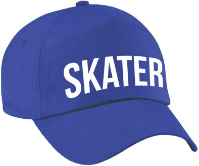 Bellatio Decorations Skater pet blauw voor meisjes en jongens - Stoere pet kinderen voor stoere skaters