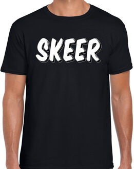Bellatio Decorations Skeer fun tekst t-shirt / kleding zwart voor heren