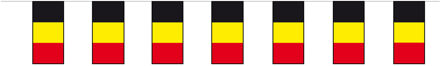Bellatio Decorations Slinger Belgie - 4 meter - papier - brandvertragend - Belgische vlag - feestartikelen Multi