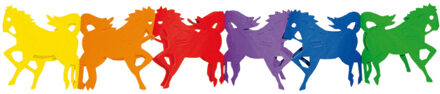 Bellatio Decorations Slinger paarden - 300 cm - multi color - papier - paardenthema - verjaardag