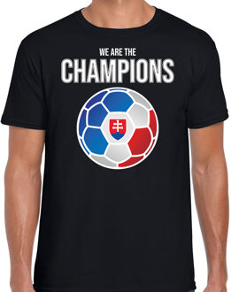 Bellatio Decorations Slowakije EK/ WK supporter t-shirt - we are the champions met Slowaakse voetbal - zwart - heren - kleding / shirt 2XL