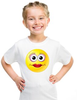 Bellatio Decorations Smiley/ emoticon t-shirt diva wit kinderen M (134-140)