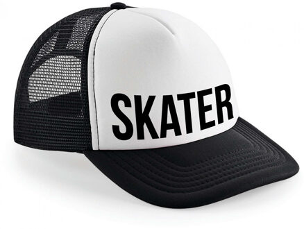 Bellatio Decorations snapback/cap - skater - zwart/wit - dames/heren - skate petjes - Verkleedhoofddeksels