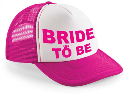 Bellatio Decorations snapback/cap voor dames - Bride To Be - roze/wit - vrijgezellenfeest petjes - Verkleedhoofddeksels