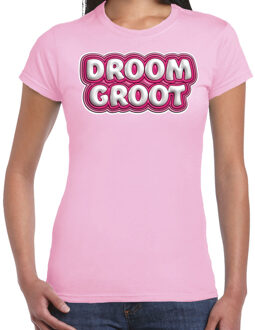 Bellatio Decorations Song T-shirt voor festival - droom groot - Europa - licht roze - dames - Joost 2XL