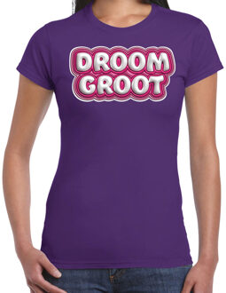 Bellatio Decorations Song T-shirt voor festival - droom groot - Europa - paars - dames - Joost - supporter/fan shirt 2XL