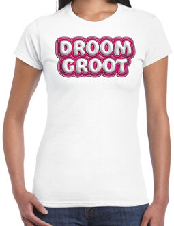 Bellatio Decorations Song T-shirt voor festival - droom groot - Europa - wit - dames - Joost - supporter/fan shirt