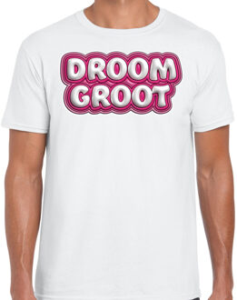 Bellatio Decorations Song T-shirt voor festival - droom groot - Europa - wit - heren - Joost - supporter/fan shirt