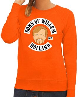 Bellatio Decorations Sons of Willem sweater oranje dames 2XL - Feesttruien