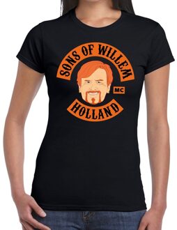 Bellatio Decorations Sons of Willem t-shirt zwart dames 2XL - Feestshirts