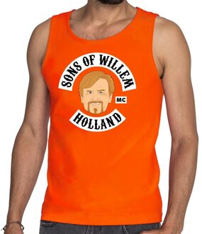 Bellatio Decorations Sons of Willem tanktop / mouwloos shirt oranje heren 2XL - Feestshirts