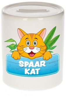 Bellatio Decorations Spaarpot van de spaar kat Kitty Cat 9 cm - Spaarpotten Multikleur