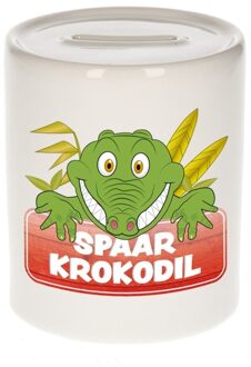 Bellatio Decorations Spaarpot van de spaar krokodil Kroky 9 cm - Spaarpotten Multikleur