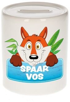 Bellatio Decorations Spaarpot van de spaar vos Foxy 9 cm - Spaarpotten Multikleur