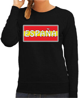 Bellatio Decorations Spanje / Espana landen sweater zwart dames 2XL