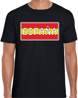 Bellatio Decorations Spanje / Espana landen t-shirt zwart heren 2XL