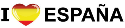 Bellatio Decorations Spanje I Love Espana sticker 19 x 4 cm