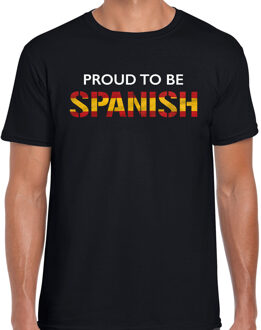 Bellatio Decorations Spanje Proud to be Spanish landen t-shirt zwart heren