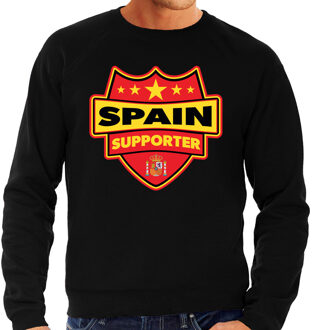 Bellatio Decorations Spanje / Spain schild supporter sweater zwart voor heren