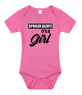 Bellatio Decorations Spoiler alert girl gender reveal baby rompertje roze meisjes 92 (18-24 maanden)