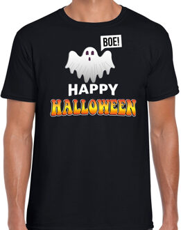 Bellatio Decorations Spook / happy halloween horror shirt zwart voor heren - verkleed t-shirt 2XL