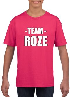 Bellatio Decorations Sportdag team roze shirt kinderen L (146-152)