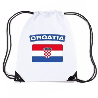 Bellatio Decorations Sporttas met trekkoord vlag Kroatie