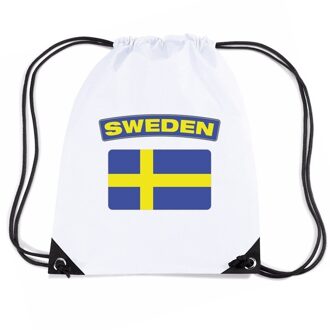 Bellatio Decorations Sporttas met trekkoord vlag Zweden