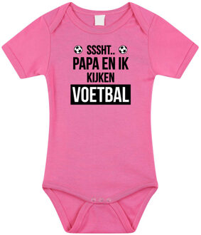 Bellatio Decorations Sssht kijken voetbal kraamcadeau rompertje roze meisjes 68 (4-6 maanden)