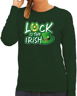 Bellatio Decorations St. Patricks day sweater groen voor dames - Luck of the Irish - Ierse feest kleding / trui/ outfit/ kostuum 2XL