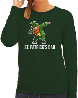 Bellatio Decorations St. Patricks day sweater groen voor dames - St. Patricks dab - Ierse feest kleding / trui/ outfit/ kostuum L