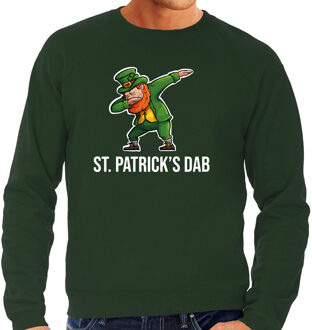 Bellatio Decorations St. Patricks day sweater groen voor heren - St. Patricks dab - Ierse feest kleding / trui/ outfit/ kostuum 2XL