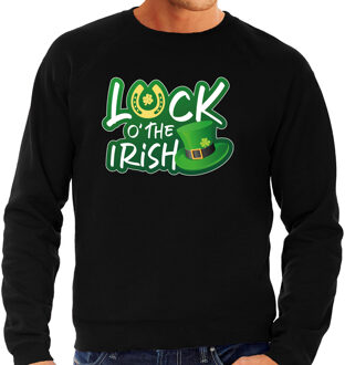 Bellatio Decorations St. Patricks day sweater / trui zwart voor heren - Luck of the Irish - Ierse feest kleding / kostuum/ outfit 2XL