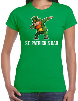 Bellatio Decorations St. Patricks day t-shirt groen voor dames - St. Patricks dab - Ierse feest kleding / outfit / kostuum 2XL