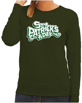 Bellatio Decorations St. Patricksday sweater groen dames 2XL