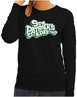 Bellatio Decorations St. Patricksday sweater zwart dames 2XL