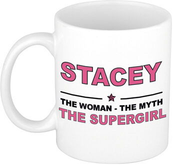 Bellatio Decorations Stacey The woman, The myth the supergirl pensioen cadeau mok/beker 300 ml