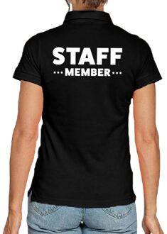 Bellatio Decorations Staff member / personeel tekst polo shirt zwart voor dames