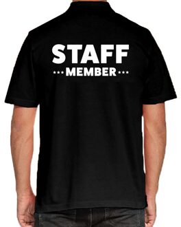 Bellatio Decorations Staff member / personeel tekst polo shirt zwart voor heren