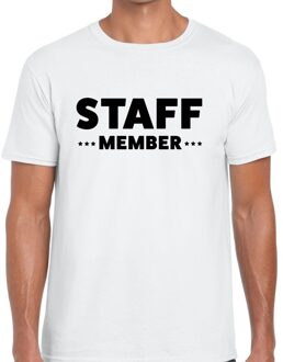 Bellatio Decorations Staff member / personeel tekst t-shirt wit heren 2XL