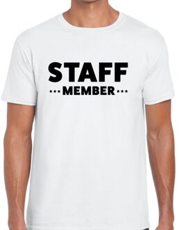 Bellatio Decorations Staff member / personeel tekst t-shirt wit heren