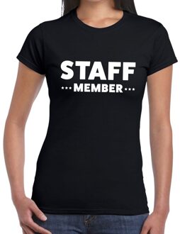 Bellatio Decorations Staff member / personeel tekst t-shirt zwart dames