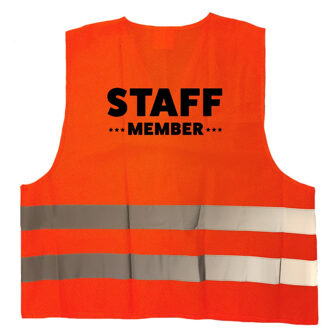 Bellatio Decorations staff member / personeel vestje / hesje oranje met reflecterende strepen voor volwassenen