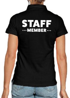 Bellatio Decorations Staff member poloshirt zwart voor dames - event crew / personeel polo shirt 2XL